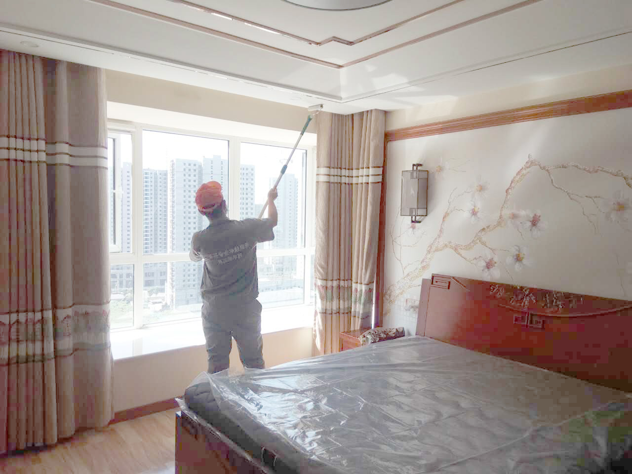 臥室頂面滾筒全方位施工 臥室頂面滾筒全方位施工