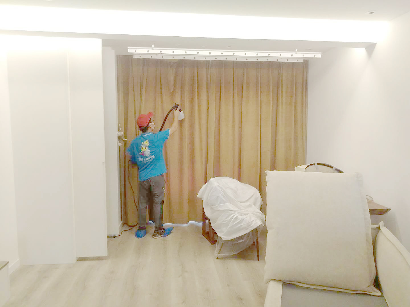 臥室窗簾噴槍施工治理甲醛 臥室窗簾噴槍施工治理甲醛