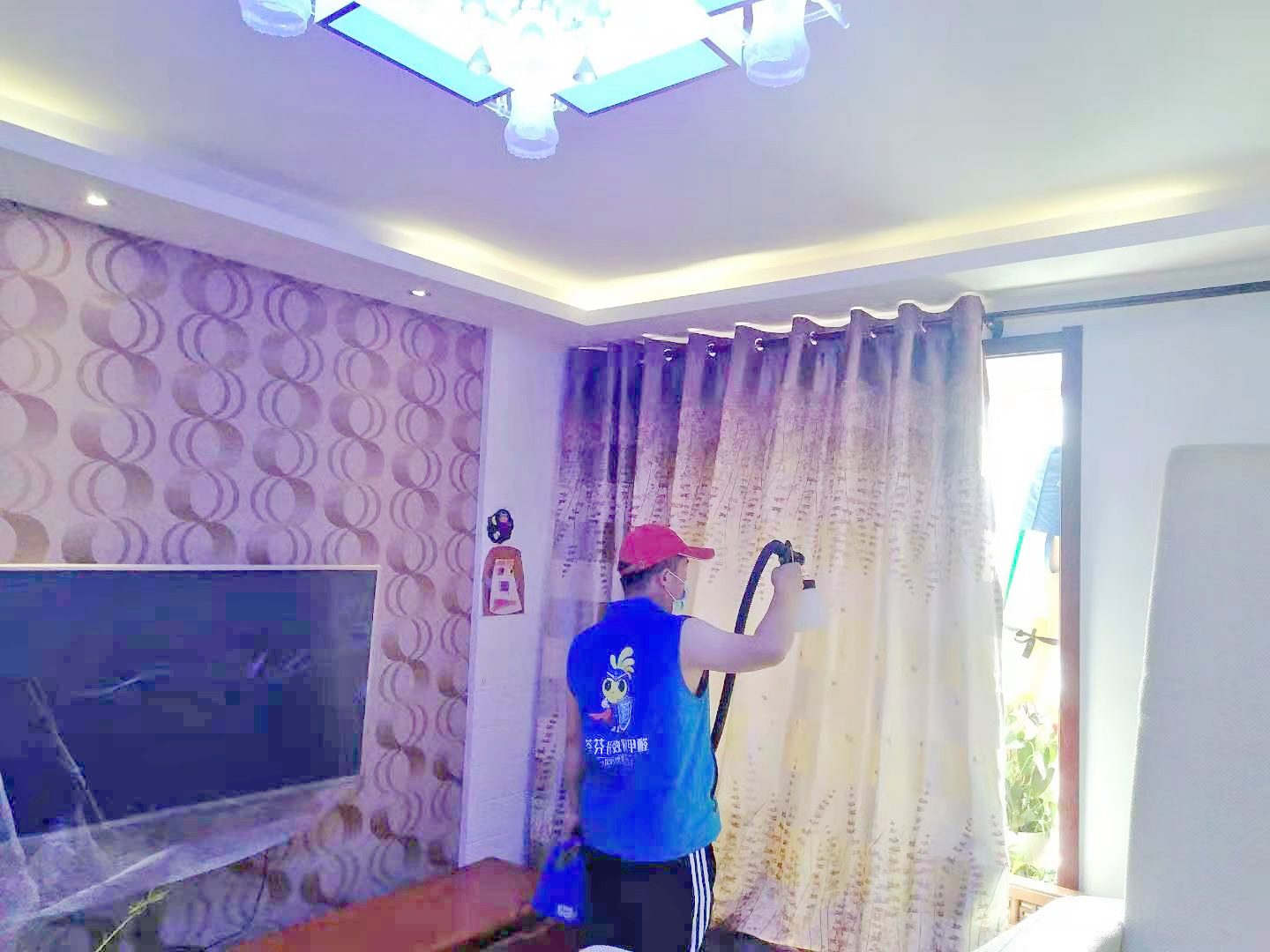臥室窗簾噴槍噴涂治理甲醛 臥室窗簾噴槍噴涂治理甲醛