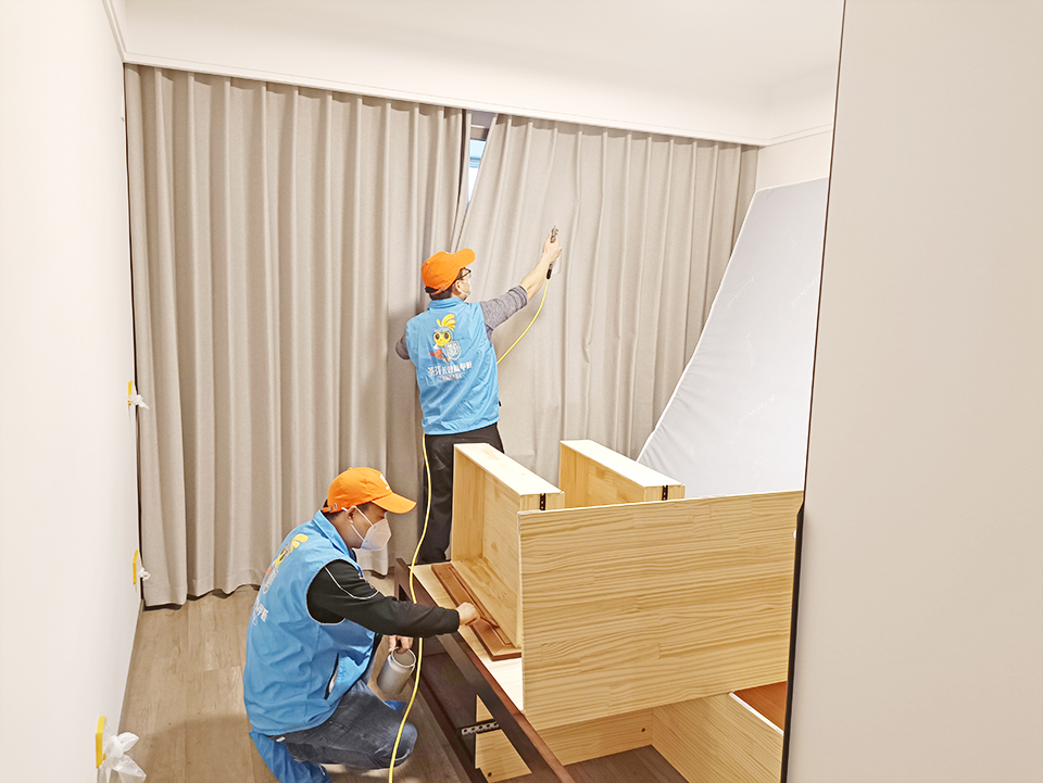 臥室布藝窗簾衣柜精細化噴涂治理甲醛 臥室布藝窗簾衣柜精細化噴涂治理甲醛