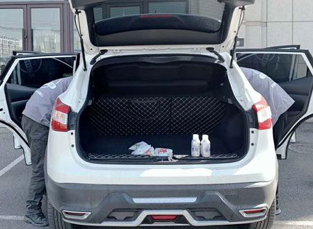 尼桑逍客車內荃芬除甲醛施工案例