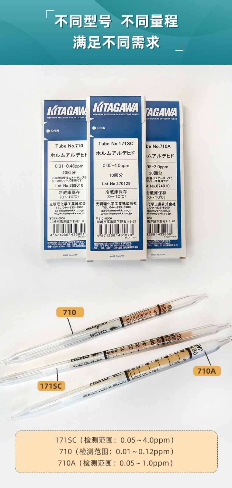 北川式氣體檢測管分類 北川式氣體檢測管分類